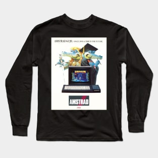 Amstrad computer - Retro poster from 1985 Long Sleeve T-Shirt